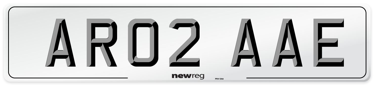 AR02 AAE Number Plate from New Reg